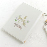 パスポートケーストラベラーズノートレフィルのパスポートサイズ収納にも★ うさぎ・小鳥・リス・ハリネズミ ナチュラルイラスト えくりゅの森