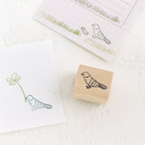 小鳥のスタンプ ことり はんこ 動物スタンプ 手帳 付箋 スケジュール帳やメッセージカードにも ナチュラルイラスト えくりゅの森