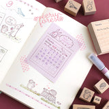 草むらのスタンプ:ナチュラルなシーンに スケジュール帳やメッセージカードにものコピー