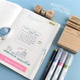 リスのスタンプ はんこ どんぐり 動物スタンプ 手帳 付箋 スケジュール帳やメッセージカードにも ナチュラルイラスト えくりゅの森