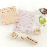 スタンプを楽しむ【スターターキット】スケジュールスタンプ用付箋やメモ・マーカー・クリップ・マスキングテープ・メッセージカード用タグ えくりゅの森