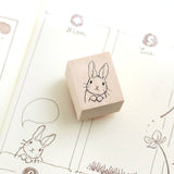 うさぎの顔スタンプ かわいいうさぎ はんこ 手帳 付箋はんこ メッセージカード ナチュラルイラスト えくりゅの森 子供 年賀状