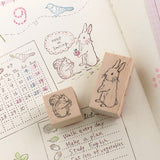 リスのスタンプ はんこ どんぐり 動物スタンプ 手帳 付箋 スケジュール帳やメッセージカードにも ナチュラルイラスト えくりゅの森