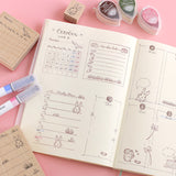 うさぎの顔スタンプ かわいいうさぎ はんこ 手帳 付箋はんこ メッセージカード ナチュラルイラスト えくりゅの森 付箋 手帳 スケジュール帳 子供 手紙 年賀状