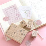 うさぎの顔スタンプ かわいいうさぎ はんこ 手帳 付箋はんこ メッセージカード ナチュラルイラスト えくりゅの森 付箋 手帳 スケジュール帳 子供 手紙 年賀状