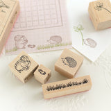 リスのスタンプ はんこ どんぐり 動物スタンプ 手帳 付箋 スケジュール帳やメッセージカードにも ナチュラルイラスト えくりゅの森