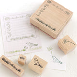 小鳥のスタンプ ことり はんこ 動物スタンプ 手帳 付箋 スケジュール帳やメッセージカードにも ナチュラルイラスト えくりゅの森