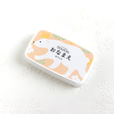 インクパッド【ツキネコ】ステイズオン おなまえ ホワイト 白 手帳や付箋はんこに 紙以外の素材にもスタンプできるインク えくりゅの森