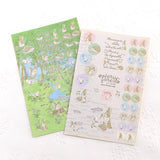 シール 手帳やスケジュール管理にも手帳とお揃いうさぎ・小鳥・リス ナチュラルイラスト えくりゅの森