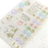 シール 手帳やスケジュール管理にも手帳とお揃いうさぎ・小鳥・リス ナチュラルイラスト えくりゅの森