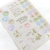 シール 手帳やスケジュール管理にも手帳とお揃いうさぎ・小鳥・リス ナチュラルイラスト えくりゅの森