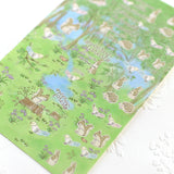 シール 手帳やスケジュール管理にも手帳とお揃いうさぎ・小鳥・リス ナチュラルイラスト えくりゅの森