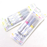 コクヨ 2トーンカラーマーカー マークタス カラー 3色セット 手帳やスケジュールスタンプとご一緒に えくりゅの森