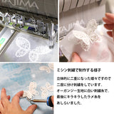 キラキラ★蝶々のクリップ：ミシン刺繍の立体的な蝶々のクリップ　刺繍フレームやシュシュに組み合わせ