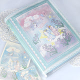 Postcard and Sticker Set: Blue Dreamy-Cute Version (Rabbit, Lop-eared Rabbit, Stars and Moon, Clouds, Cute)