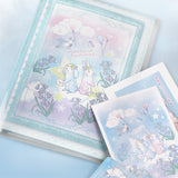 スタンプの作品集に【ポストカードホルダー】花祭りシリーズ：ゆめかわ うさぎ柄