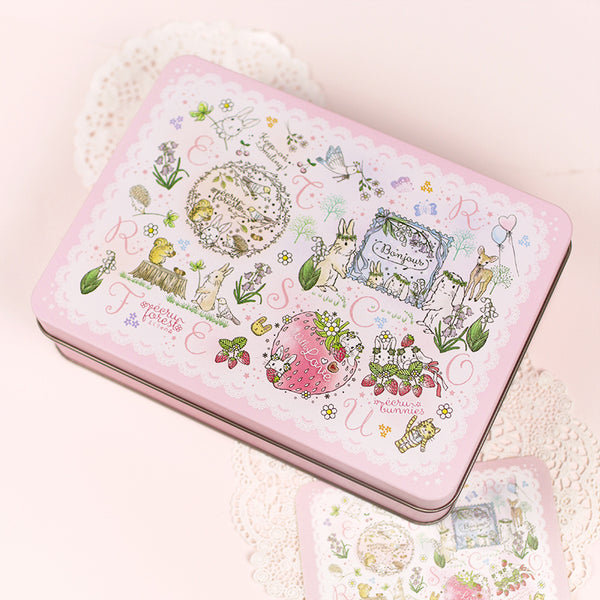 数量限定：ピンクの大きな缶 アルファベットver(缶のみ) ステッカー付