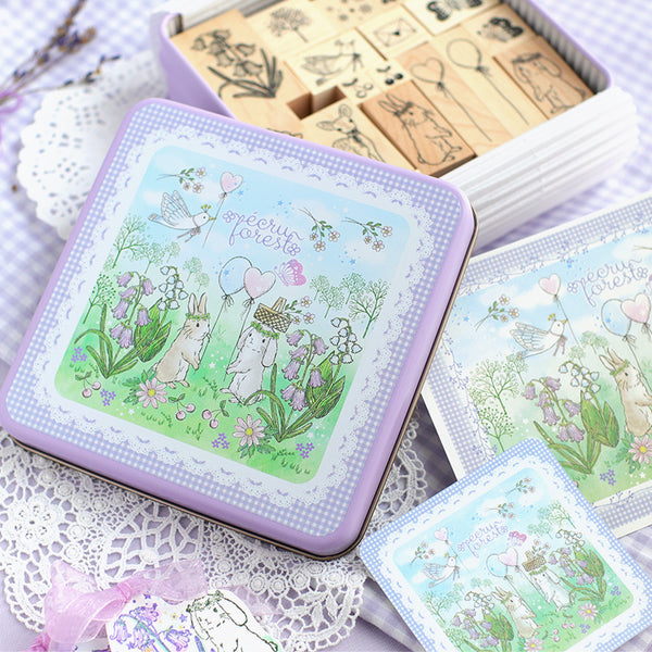 <p>Ekurinomori Flower Festival Series<br data-mce-fragment="1">Full set of 23 to 27 stamps<br data-mce-fragment="1">Also available with a box<br>23 rabbit animals, plants and flowers<br>+ 4 French language stamps</p>