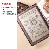 スタンプの作品集に【ポストカードホルダー】イチゴの季節シリーズ：ショコラバージョン うさぎ柄　チョコレート