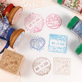 【おめかしスタンプ3点セット+シール】切手風・消印風・クッキー型：日付印との組み合わせも。お手紙にも活躍するはんこ　可愛いうさぎ