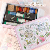 【おめかしスタンプ3点セット+シール】切手風・消印風・クッキー型：日付印との組み合わせも。お手紙にも活躍するはんこ　可愛いうさぎ