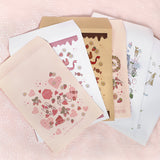 【封筒 角形5-6号】3枚セット：プチギフトにも　えくりゅの森　かわいいうさぎイラスト