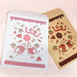 【封筒 角形5-6号】3枚セット：プチギフトにも　えくりゅの森　かわいいうさぎイラスト