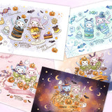 うさねこ＆いちご ハロウィン デジタルセット | ポストカード・ステッカーシールシート・スマホ壁紙・iPad壁紙