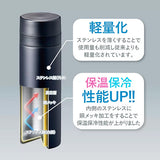 【スリムサーモステンレスボトル・カラビナ付きハンディファン】300ml, 500ml　うさぎイラスト、神戸タータン