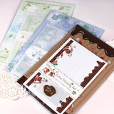 Letter set: Strawberry season series: Chocolate version For letters: Letter paper, envelopes, stickers <span>Lop-eared rabbit Chocolate Strawberry shortcake Macaron Parfait Also for diary decoration</span>