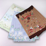 Letter set: Strawberry season series: Chocolate version For letters: Letter paper, envelopes, stickers <span>Lop-eared rabbit Chocolate Strawberry shortcake Macaron Parfait Also for diary decoration</span>