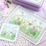 flower festival series<br> "Postcard/Sticker"<br> <span>rabbit floppy eared rabbit bluebell lily of the valley</span>