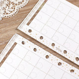 Decorative refill set [mini 6-hole] system notebook<br> <span>Floral pattern, simple, monthly, weekly, memo: also suitable for fountain pens, lily of the valley, bluebell, children, extracurricular activities, study, cram school</span>