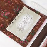 Decorative refill set [mini 6-hole] system notebook<br> <span>Floral pattern, simple, monthly, weekly, memo: also suitable for fountain pens, lily of the valley, bluebell, children, extracurricular activities, study, cram school</span>