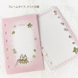 イチゴとうさぎ★レフィルセット ピンク<br>【ミニ6穴 】システム手帳<br><span>可愛い 月間マンスリー・週間ウィークリー・メモ：万年筆にも  イチゴ　たれ耳うさぎ</span>