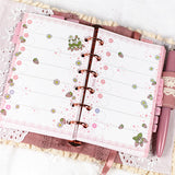 イチゴとうさぎ★レフィルセット ピンク<br>【ミニ6穴 】システム手帳<br><span>可愛い 月間マンスリー・週間ウィークリー・メモ：万年筆にも  イチゴ　たれ耳うさぎ</span>