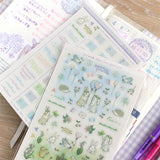 デコできるレフィルのメモ単品<br>【ミニ6穴 】システム手帳<br><span>花柄　シンプル　万年筆にも  スズラン　ブルーベル　子供 習い事 勉強 塾</span>
