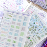 デコできるレフィルセット<br>【ミニ6穴 】システム手帳<br><span>花柄　シンプル　月間マンスリー・週間ウィークリー・メモ：万年筆にも  スズラン　ブルーベル　子供 習い事 勉強 塾</span>
