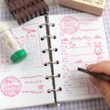 Free shipping now! Schedule <br>rubber stamp set of 3: <br>monthly, weekly, ToDoList <br><span>valet journal <br>rabbit, small bird, hedgehog</br></span></br></br></br>.