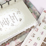 デコできるレフィルのメモ単品<br>【ミニ6穴 】システム手帳<br><span>花柄　シンプル　万年筆にも  スズラン　ブルーベル　子供 習い事 勉強 塾</span>
