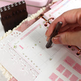 イチゴとうさぎ★レフィルセット ピンク<br>【ミニ6穴 】システム手帳<br><span>可愛い 月間マンスリー・週間ウィークリー・メモ：万年筆にも  イチゴ　たれ耳うさぎ</span>