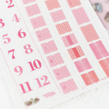 イチゴとうさぎ：シール二種類★インデックスシール・透明シール ピンク★イチゴの季節シリーズ システム手帳に 手帳デコ コラージュ ステッカー 手帳とお揃い うさぎ・垂れ耳うさぎ