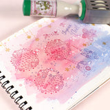 Ukidel (Shachihata)<br> Stamp pad that makes the impression stand out when painted over Stamps Card making Scrapbooking