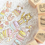 Rabbit Cookie Stamp: Strawberry Season Series Sweets<br> <span>Notebook Sticky Notes New Year's Cards/Christmas Postcard Making Stamps<br></span>