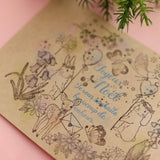 【バンビちゃんスタンプセット】鹿・草むら・ラブレター えくりゅの森　花祭りシリーズ 年賀状・クリスマスカード ポストカードにも はんこ 手帳付箋　カード作り
