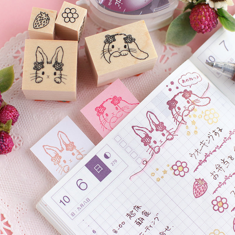 Strawberry Stamps: Strawberry Season Series<br> <span>Strawberry Notebook sticky notes New Year's cards/Christmas Postcard making Hanko<br></span>