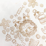 カヌレのスタンプ：イチゴの季節シリーズ<br>フランスの伝統焼き菓子<br><span>手帳付箋 年賀状・クリスマス ポストカード作り はんこ<br></span>